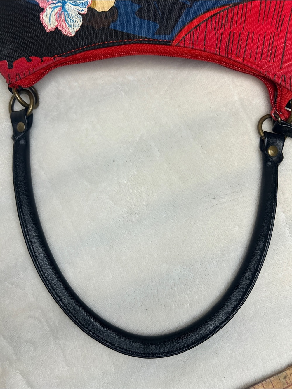 Jazz Singer Musician Retro Hobo Handbag Purse Bag Red Blue - Picture 11 of 12